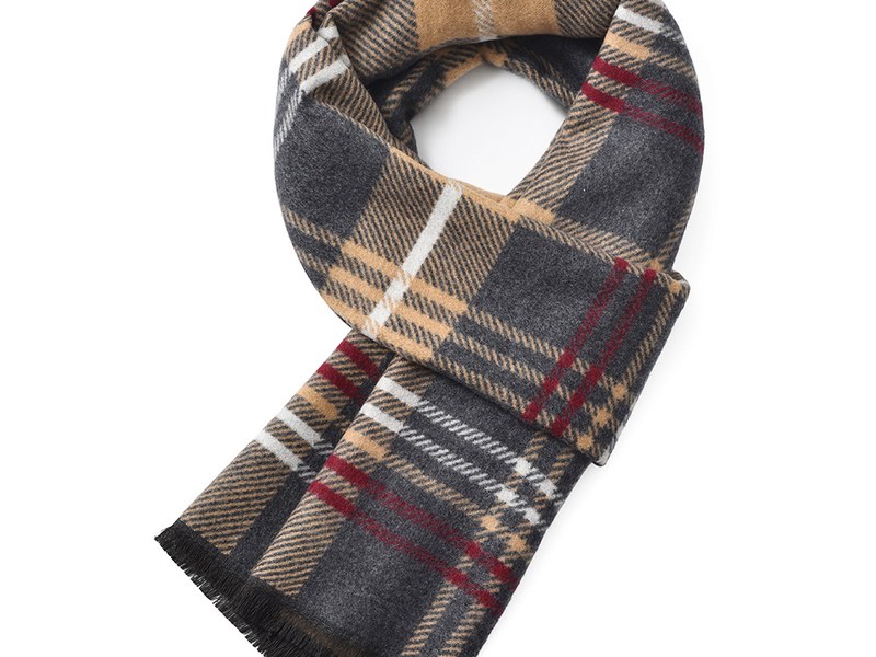 Plaid winter scarf