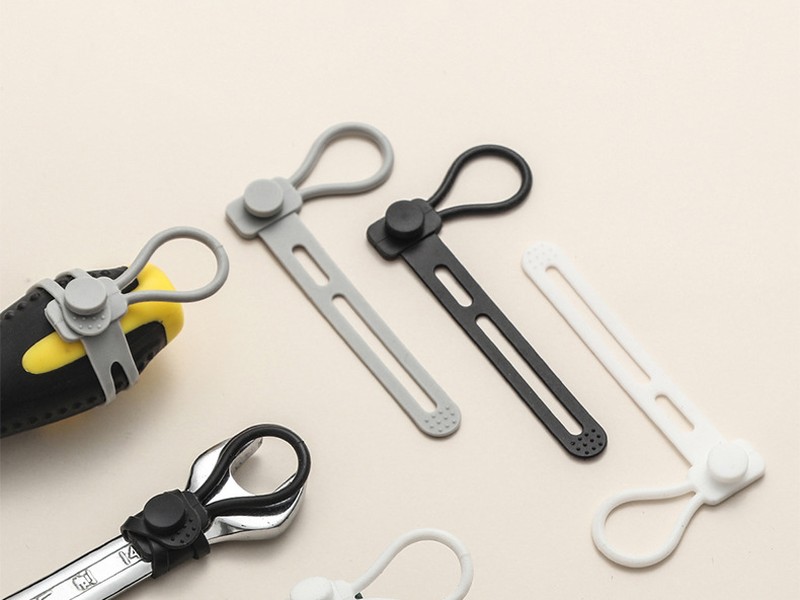 Silicone hanging loops and storage hooks