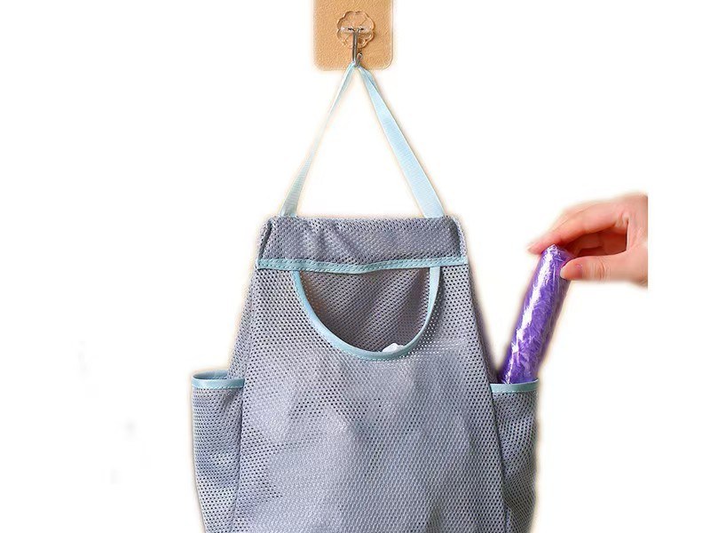 Hanging mesh storage bag