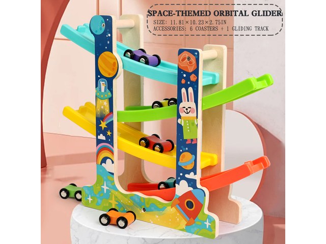Wooden rail glider cars